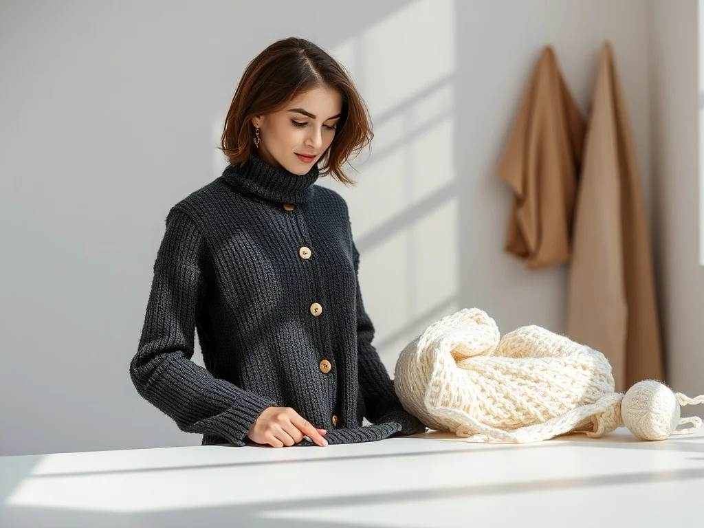 Une machine à coudre enfilée avec un tissu clair, des ciseaux et une canette posés sur une table