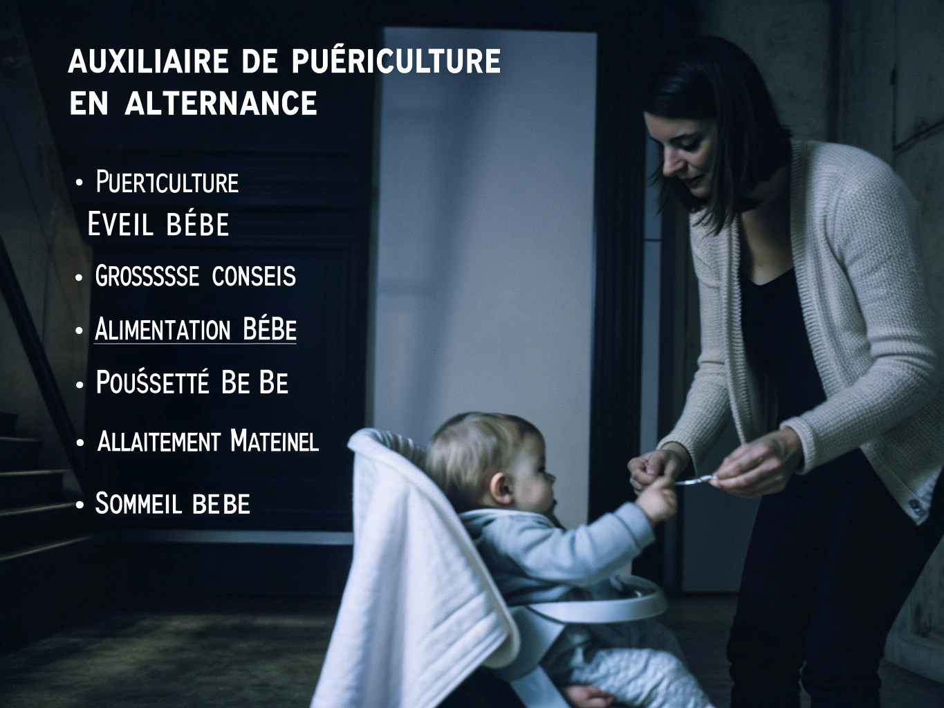 Parcours en alternance d'une auxiliaire de puériculture en formation