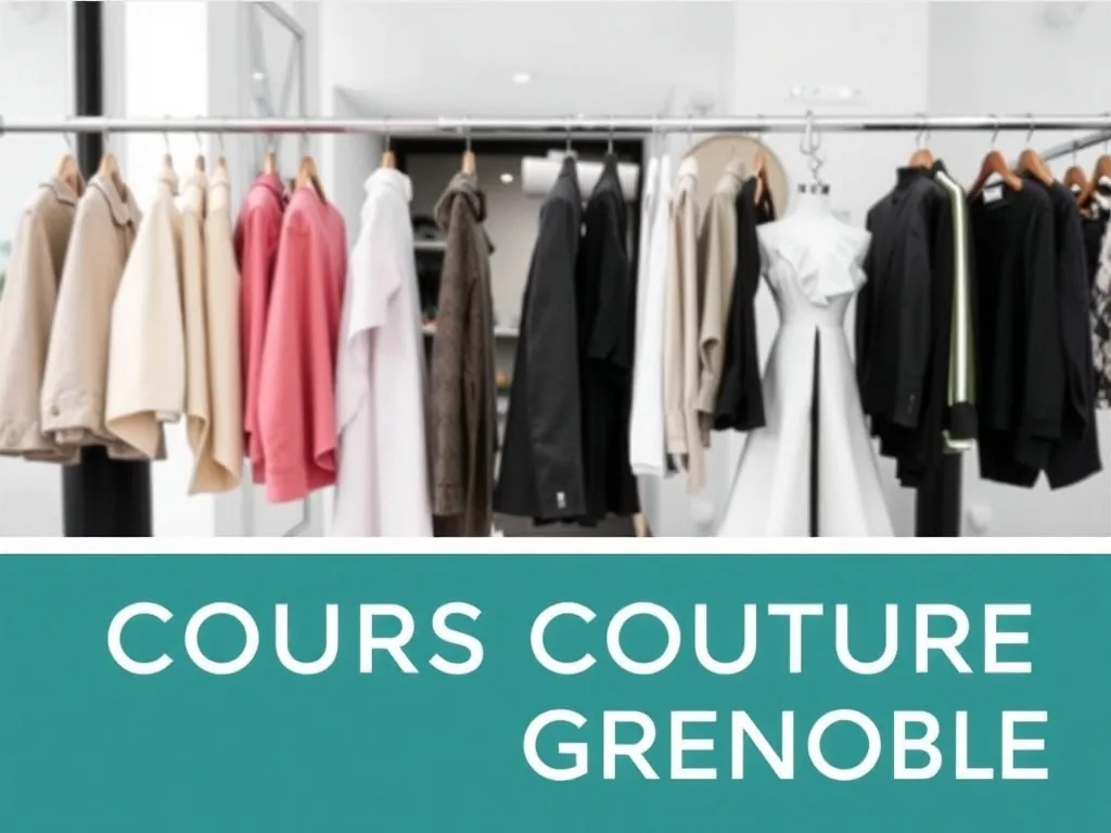 Élève concentrée sur une machine à coudre dans un atelier de couture à Grenoble