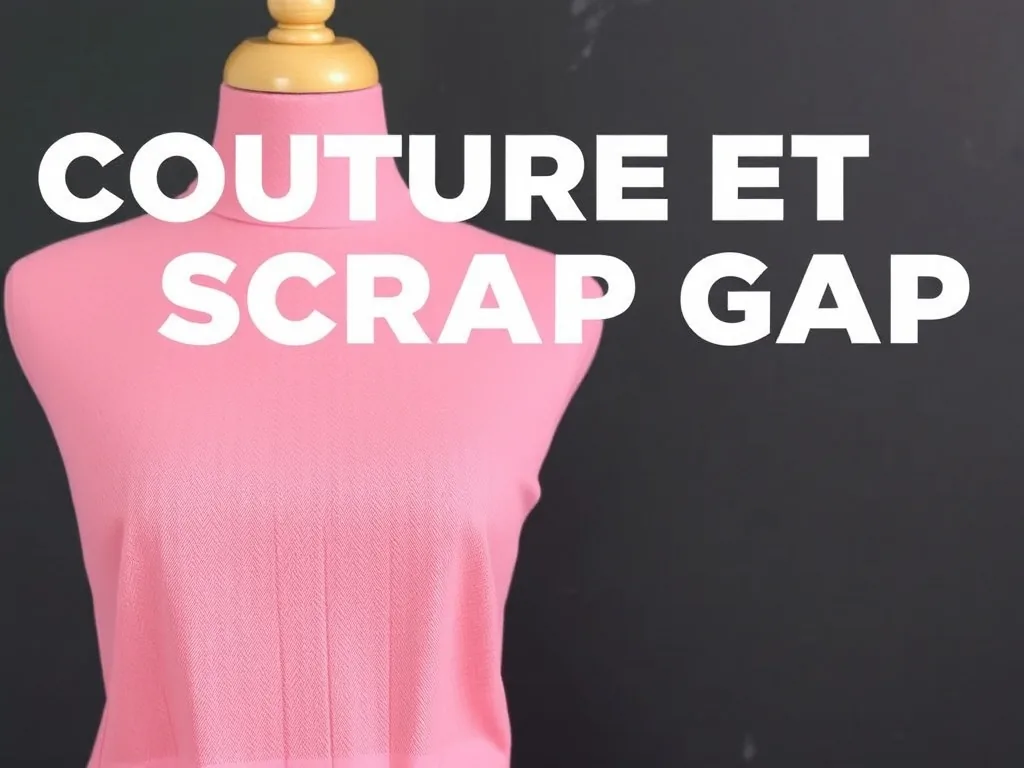 Couture traversant un assemblage de tissu et de papier scrap décoratif