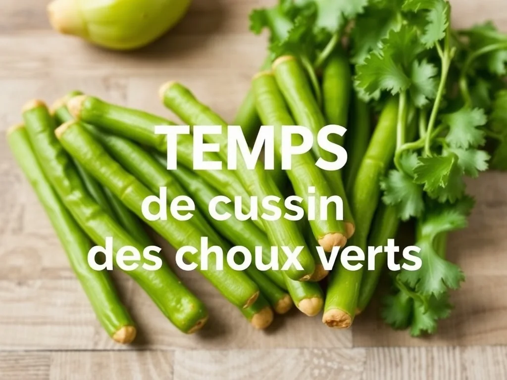 Quartiers de chou vert grillés sur une plaque, minuteur affichant le temps de cuisson