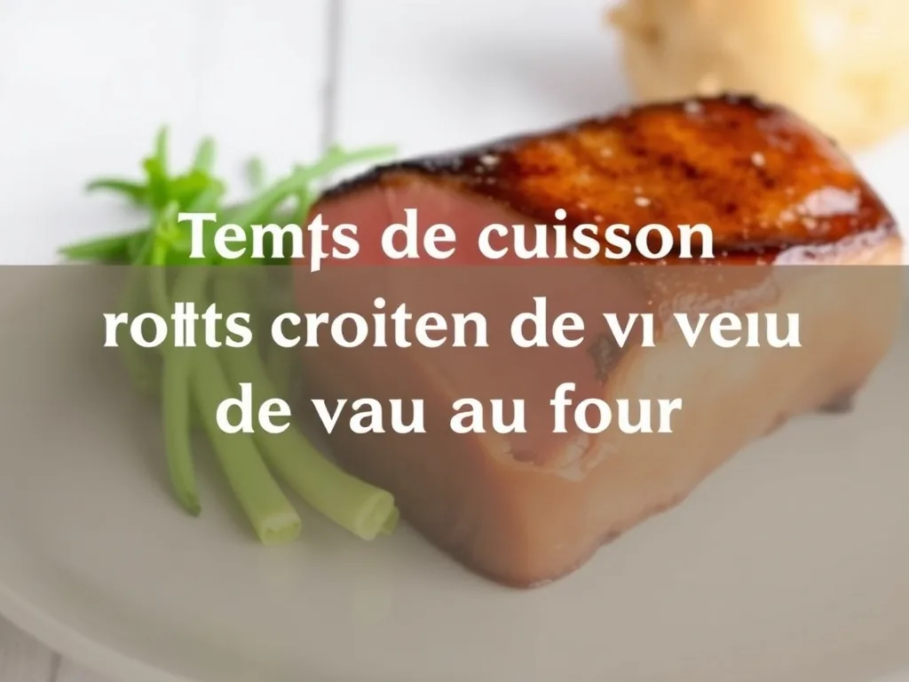 Rôti de veau doré au four, thermomètre inséré, cuisson surveillée pour 1 kg